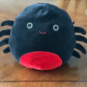 Squishmallows 2018 Halloween Squad 8-inch‎ Bella The Spider Black Kellytoys EUC